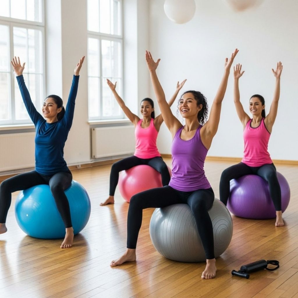 Bola Suiça Pilates Yoga Exercícios de Gestante Atividades Funcional Grande 55cm Emborrachada 