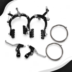 Kit Freio Ferradura Aço+Manete de Aluminio+Cabos de Freio