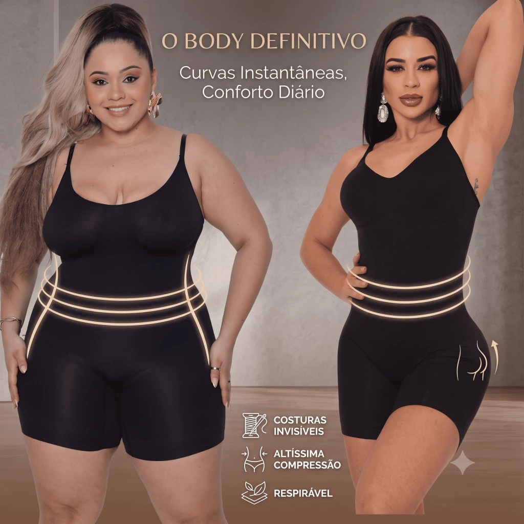 Body Macaquinho Cinta Modeladora S/ Costura Com Abertura Levantamento De Quadril Com Busto Modelagem — imagem 1