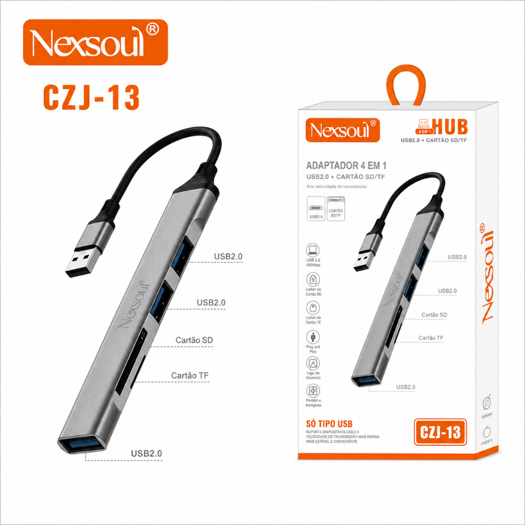 Hub Usb 3.0 4 Portas 5 Gbps Super Rapido Mouse Teclado Hd