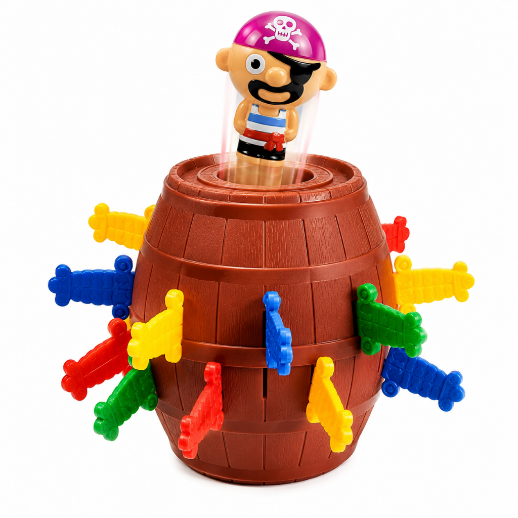 Jogo Pula Pirata GG Brinquedo Grande Jogo de Mesa Original Grande Interativo Familia Barril