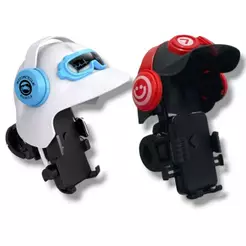 SUPORTE DE CELULAR COM MINI CAPACETE MOTO/BICICLETA