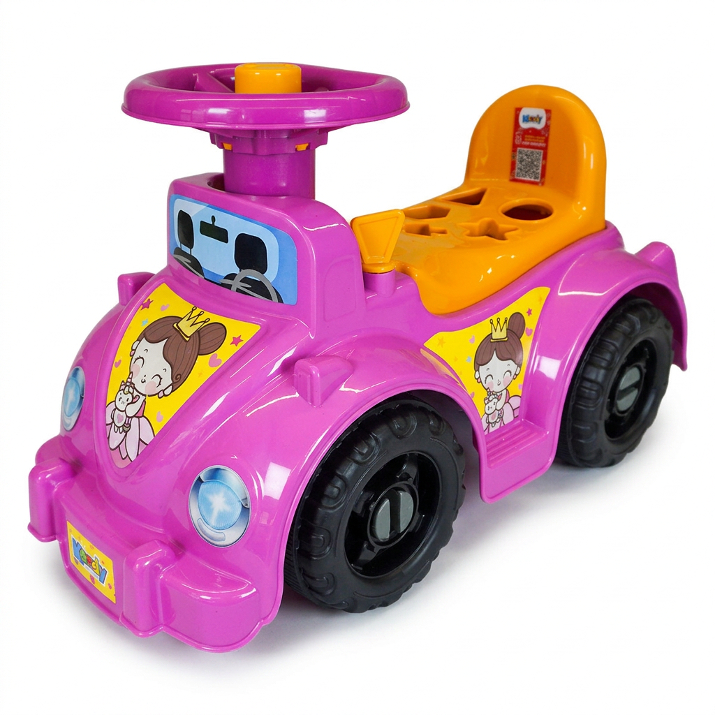 Andador Grande Vira-Volante Rosa Princesa - Certificado Inmetro! Quadriciclo Mot