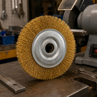 Escova Circular Latonada 6 X 1/2 Para Motoesmeril