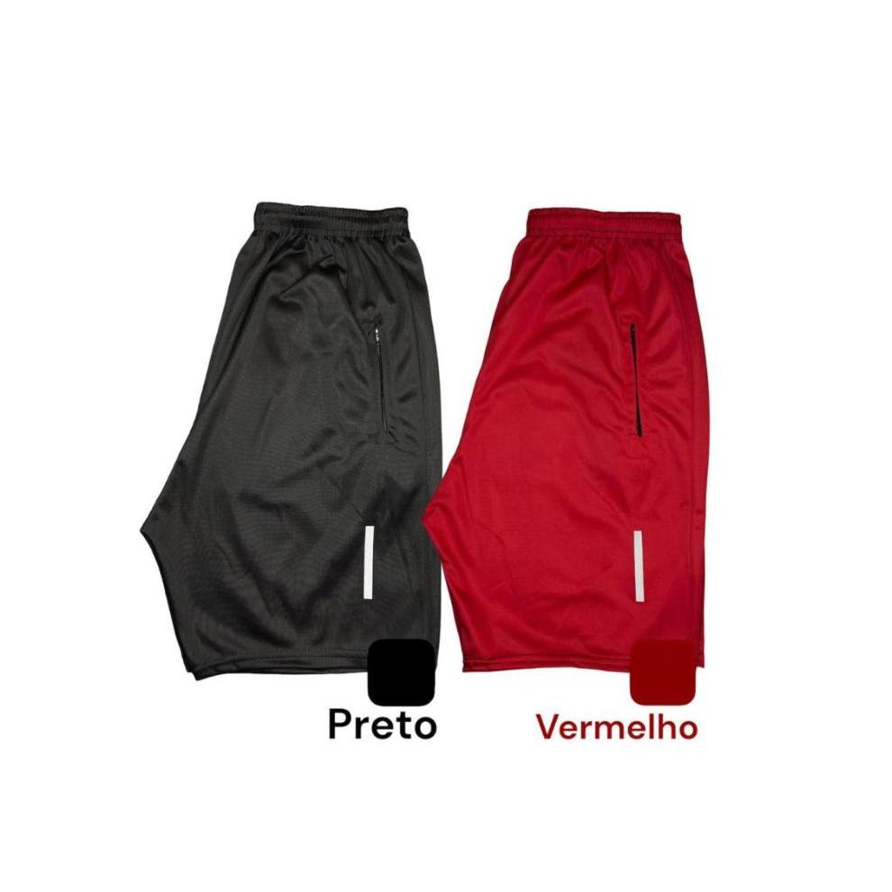 Kit 2 Shorts Masculino Dry Fit com Elastano Academia Treino Futebol e Esportes