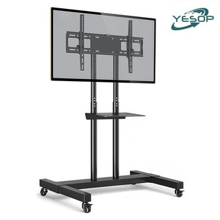 YESOP Suporte De Chão Móvel Para TV Com Rodas 32-65 Polegadas Altura Ajustável Suporta 30kg