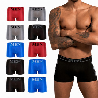 Kit 10 Cuecas Boxer Microfibra Adulto Premium