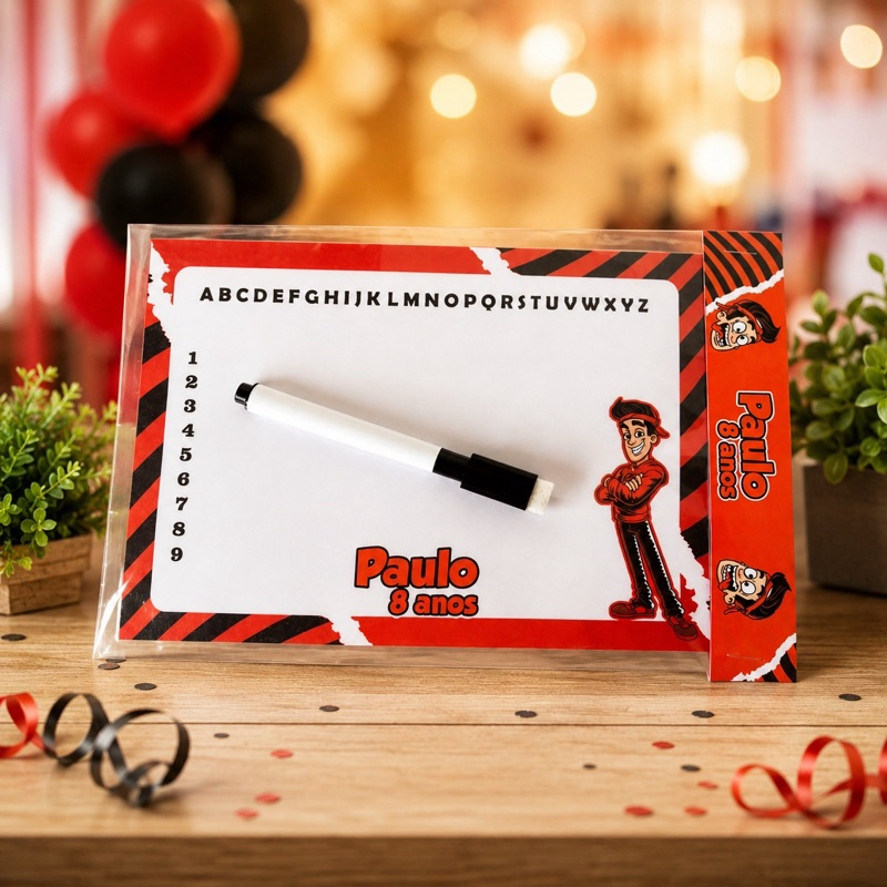 LEMBRANCINHA PERSONALIZADA ENALDINHO LOUSA MÁGICA + CANETA PERSONALIZADO/LEMBRANCINHA DE FESTA / ANIVERSÁRIO / ENALDINHO