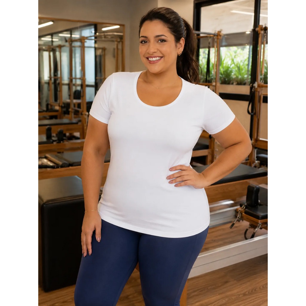 Camiseta Feminina Verão Manga Curta Fdx Proteção Uv50+ - Poliamida Corrida Pilates Academia Respiravel Leve Tendencia