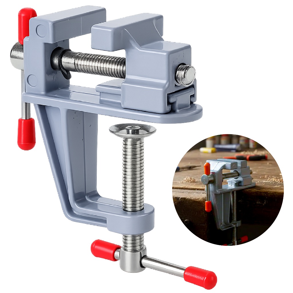 Mini Torno Morsa De Mesa Para Bancada Fixa Serviços Delicados Abertura De 30mm Top