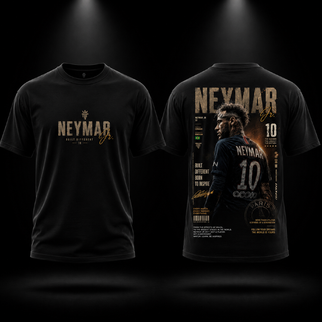 Camiseta Masculina Unissex Camisa 10 Personalizada Futebol Craque Neymar JR