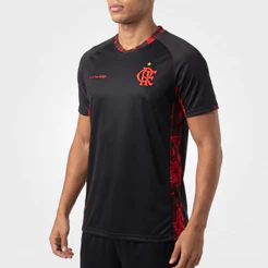 Camisa Flamengo Blood Preta Vermelha Masculina Adulto Oficial Torcedor Futebol Original Dryfit