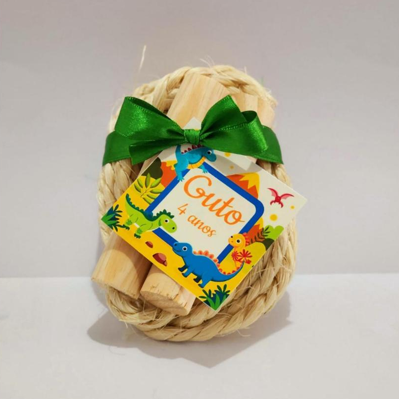 Lembrancinha Dinossauro Baby Pula Corda Kit 10 Unidades Festa Infantil Jurassic Park Personalizado