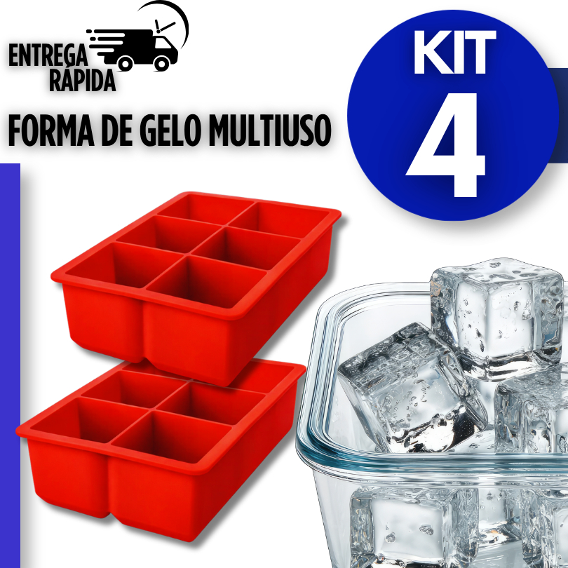 Forma Cubo de Gelo Grande Silicone Para Copos e Drinks Sucos Utilidades premium