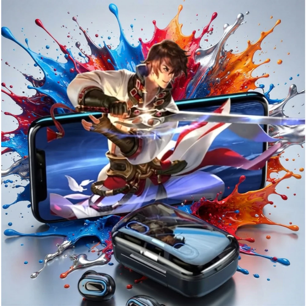 Fone Bluetooth M10 Gamer Sem Fio | Grave Potente | Display LED | Power Bank | Android e iPhone