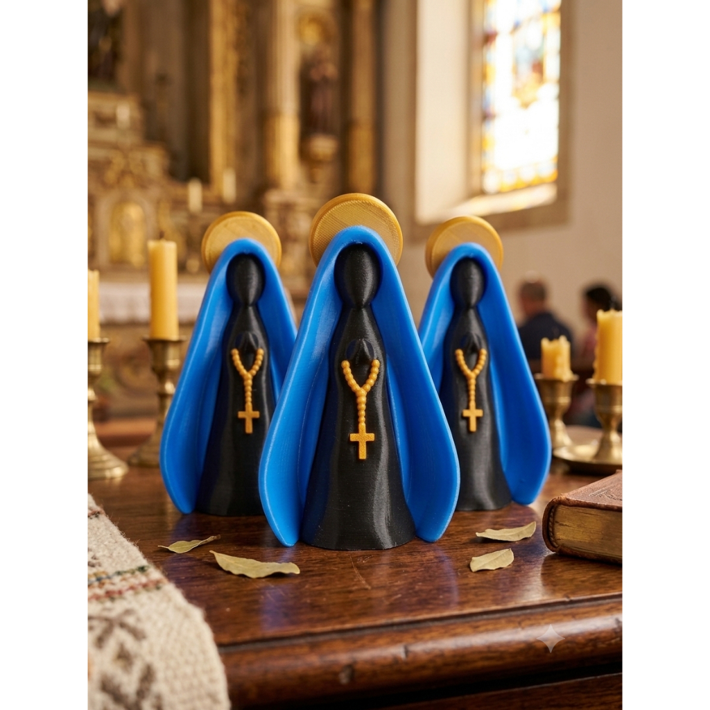 Imagem de nossa senhora aparecida | presente de batizado e casamento religioso, padrinhos | Decoração | Santinha