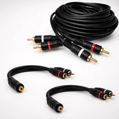 Cabo Som Automotivo Rca 5 Metros + 2 Cabos Y Carro P/modulo