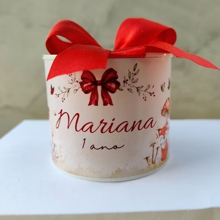 Kit Tubolatas personalizadas 5×6 -  bosque encantado / Lembrancinha de maternidade / chá de bebê /Aniversario cerejinha
