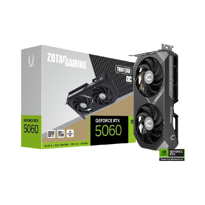 RTX 5060 Placa de Vídeo Zotac GeForce RTX5060 Twin Edge OC 8GB GDDR7 128 Bits PCIe 5.0