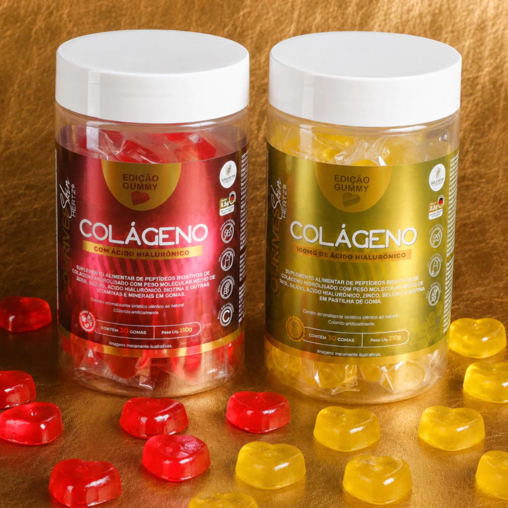 Colágeno Gummy Frutas Vermelhas e Abacaxi Zero Açúcar e Lactose 210g Com Verisol e Vitaminas Bem Estar Beleza — imagem 1