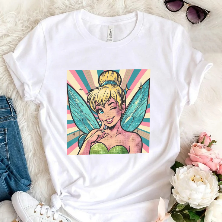 Tshirt basica sininho blusa bloguerinha estampada em alta t-shirt confortavel estilosa feminina