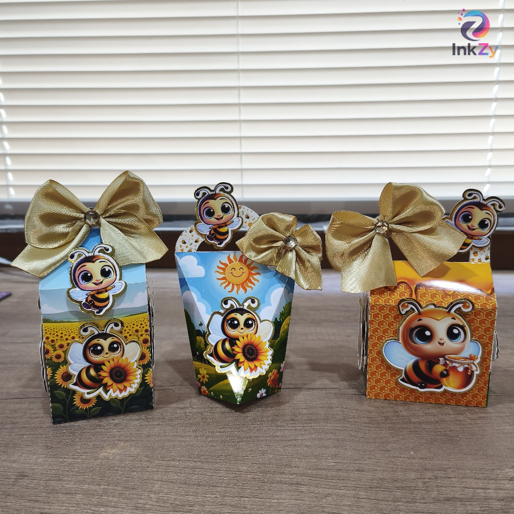 Kit 12 Caixinhas Personalizadas Abelhinha 3D ✨ R$4,33!!! ✨Lembrancinha para Festa Infantil
