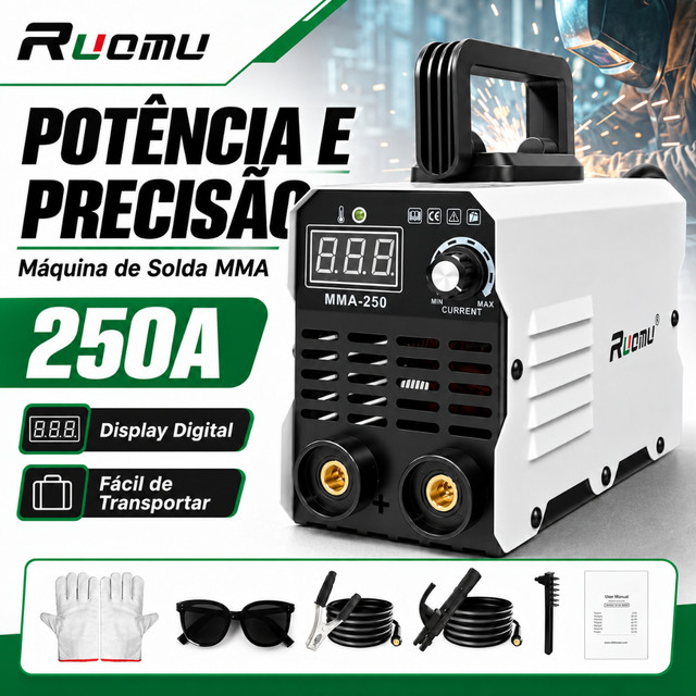 Máquina De Solda Inversora 220V MMA Tecnologia IGBT Portátil