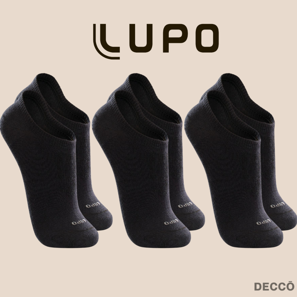 Kit De 3 Pares Meias Cano Invisível Lupo Sport Algodão Soquete Sapatilha Unissex