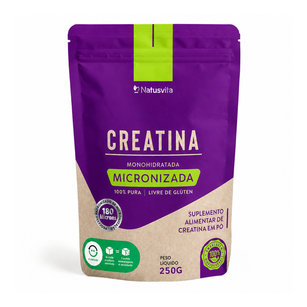 Creatina 101% de Pureza Monohidratada Micronizada à 180 mícrons