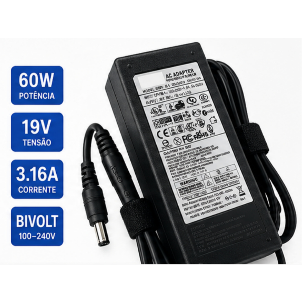 Fonte Carregador Notebook Samsung Rv411 Rf511 305e4a Rv420