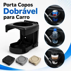 Porta Copos Automotivo Retrátil Dobrável Ajustável Suporte Garrafas Latas Mamadeira Carro Caminhões para Mesa