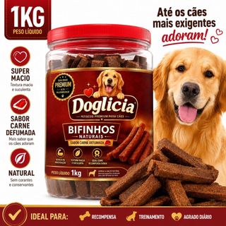 Bifinho Para Cachorro kg Macio Sabor Carne Churrasco | Doglicia