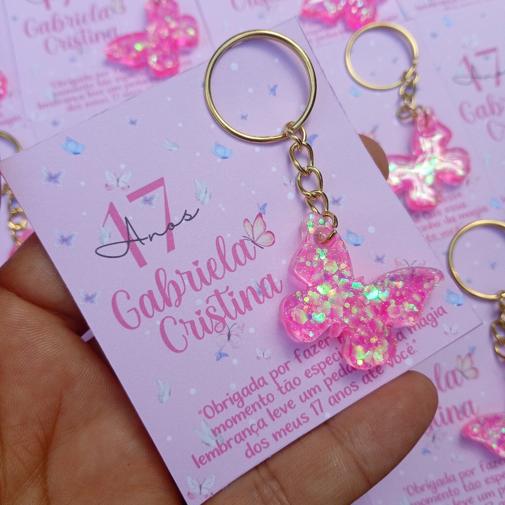 kit 20/30/50 lembrancinha chaveiros personalizado|menina|festa|aniversário|mimo|menina|chaveiro|borboleta|jardim encanto