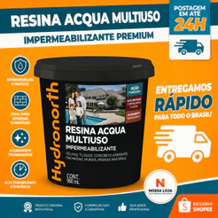 Resina Multiuso Base Água Cor Incolor 0,9L Hydronorth