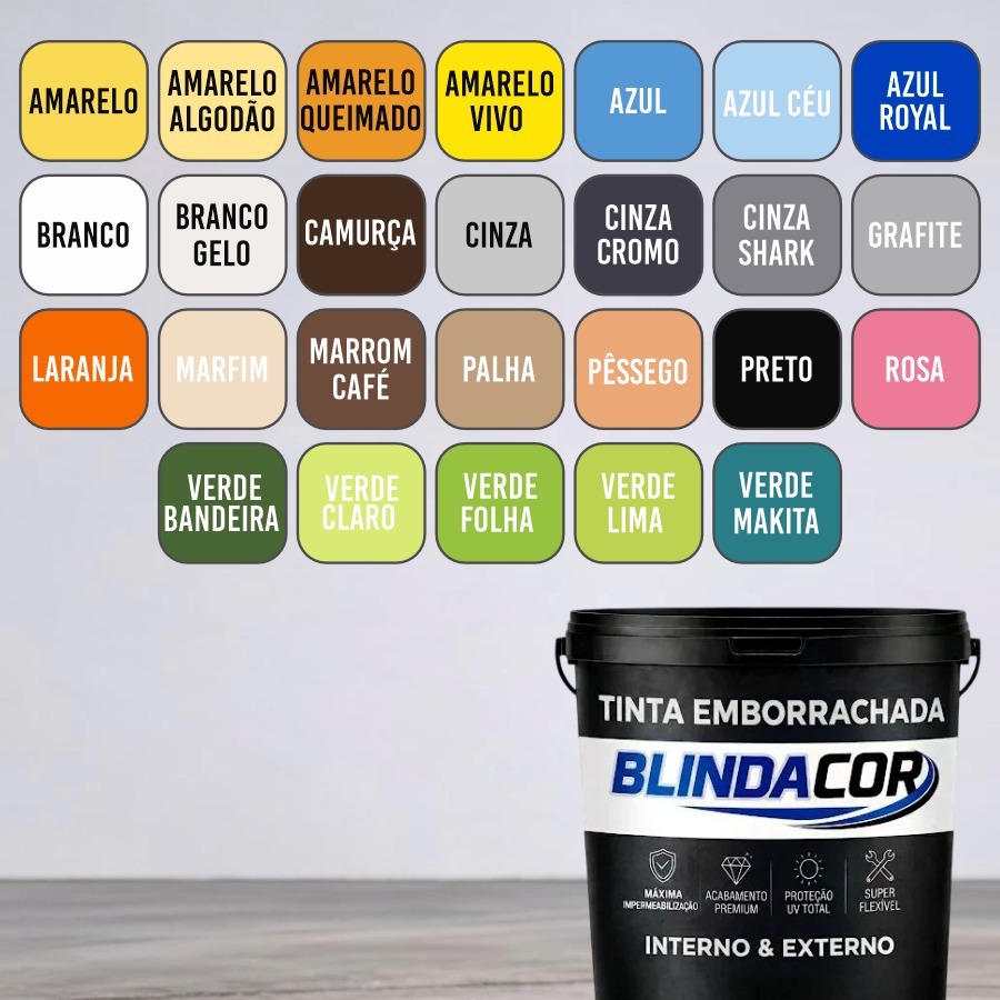 Tinta Emborrachada 18kg Impermeável Antimofo Lavável Para Parede Laje E Reboco Sem Cheiro Borracha — imagem 2 de 2