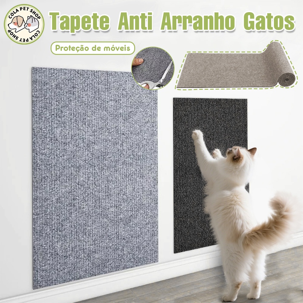 Arranhador adesivo para gatos 60x200 cm, tamanho extra grande, protetor de móveis e parede, cortável