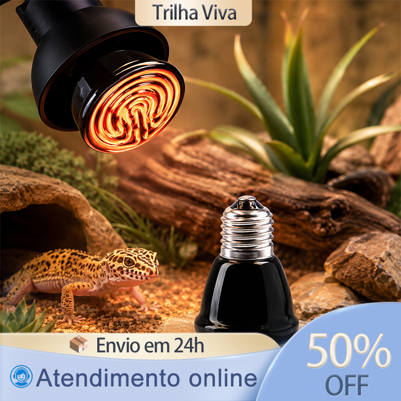 Emissor De Calor Cerâmico 100W Para Répteis E Aves Lâmpada Aquecedora Sem Luz 110V 220V