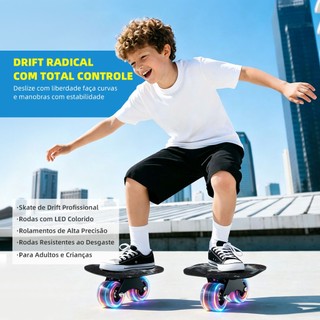 🔥Freeskate modelo Semi Pró drift skate freeline o melhor do Brasil