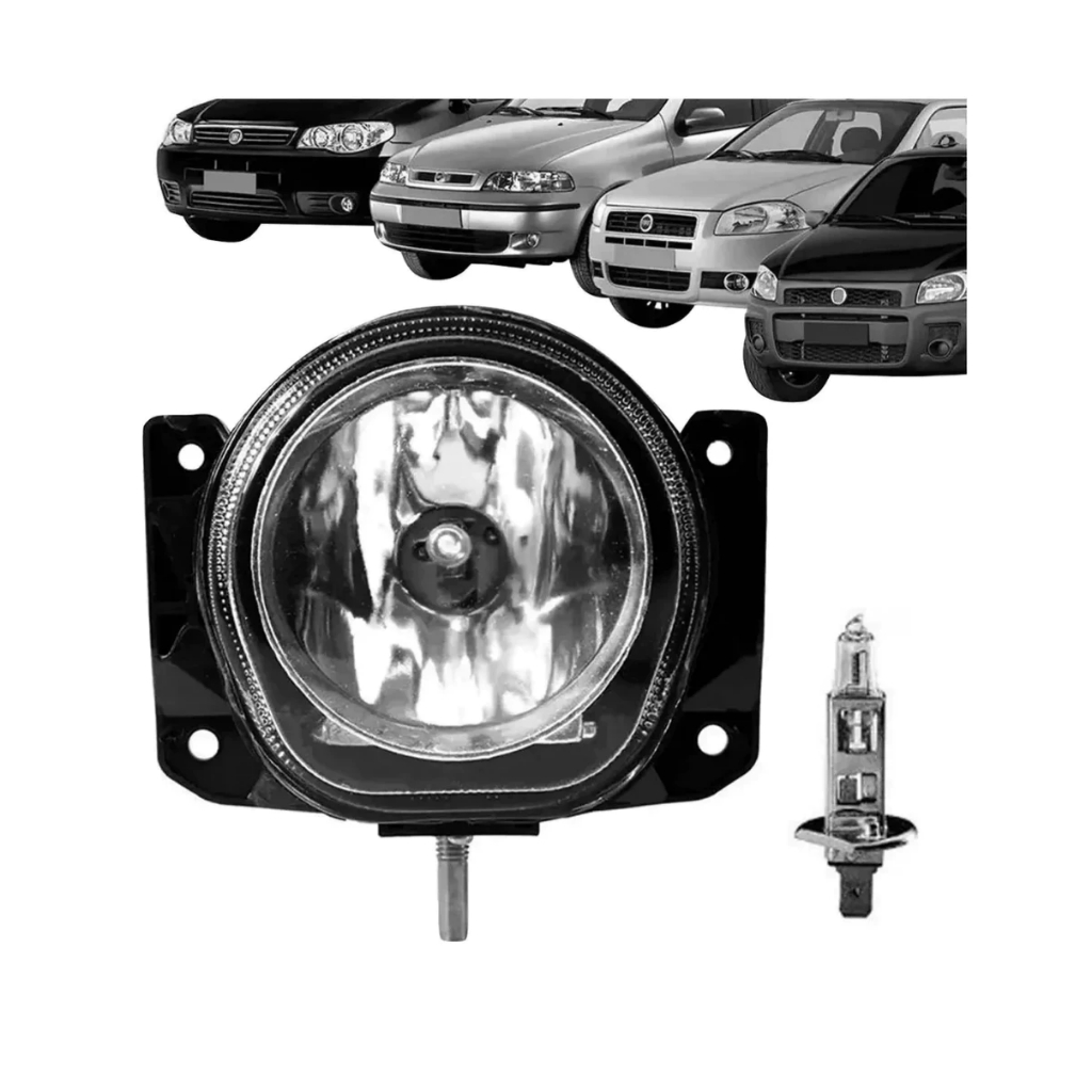 Farol de Milha Fiat Palio Siena Strada Idea 2001 2002 2003 2004 2005 2006 2007 Á 2014 Auxiliar Neblina Com Lâmpada H1