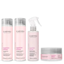 Cadiveu Kit Quartzo Shine Shampoo + Condicionador + Máscara e Fluído