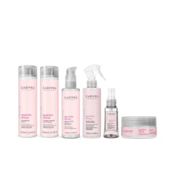Cadiveu Kit Quartzo Shine Shampoo + Condicionador + Máscara+ Proteína + Fluído e Óleo