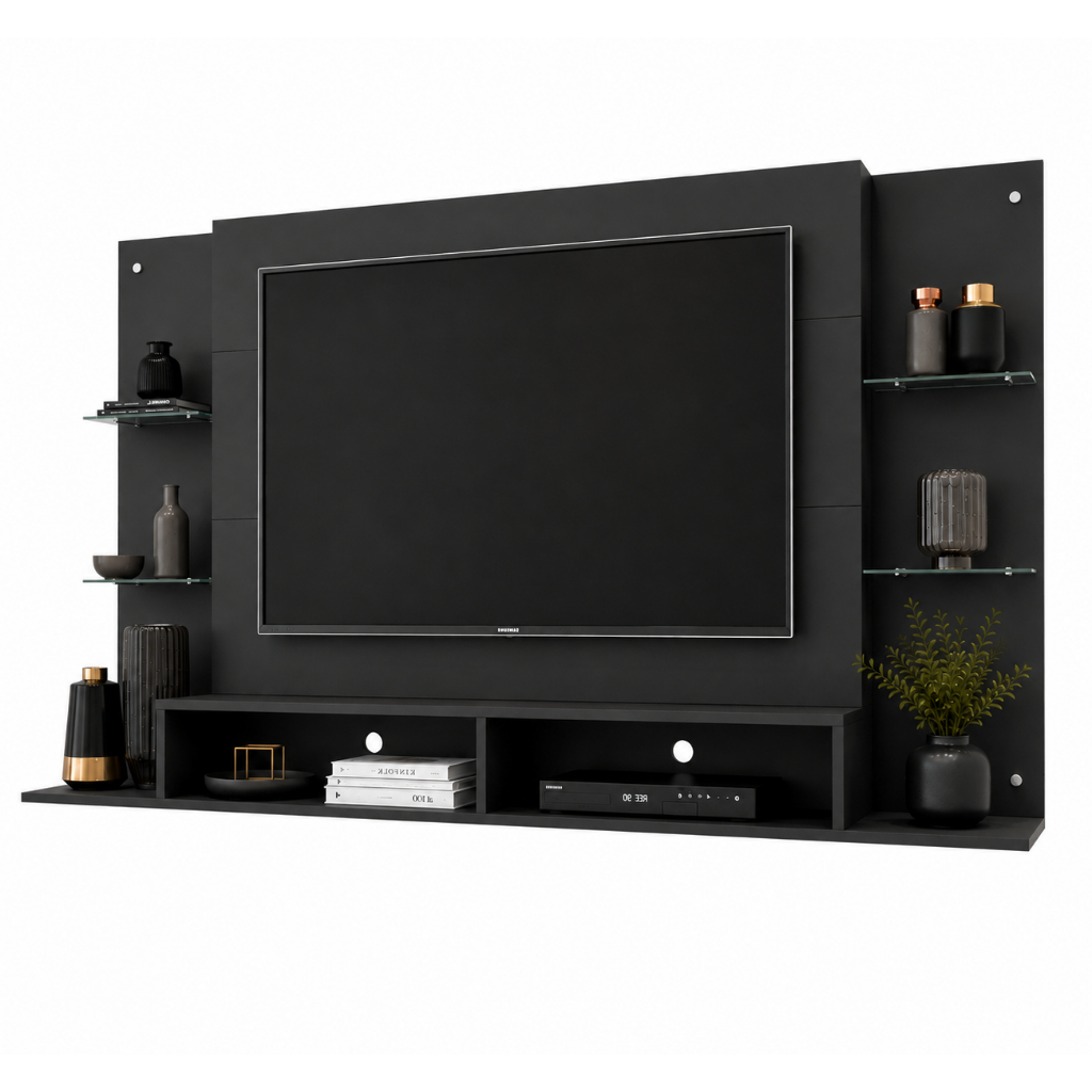 Painel para TV até 60" Multimóveis Nairóbi FG2739 Preto