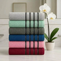 Kit 5 Toalhas de Banho Clássica Ótima Absorção