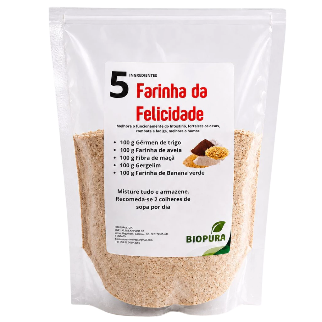 Farinha da Felicidade 500g – Emagrecimento Natural, Saciedade, Intestino Regulador e Energia | Original — imagem 1