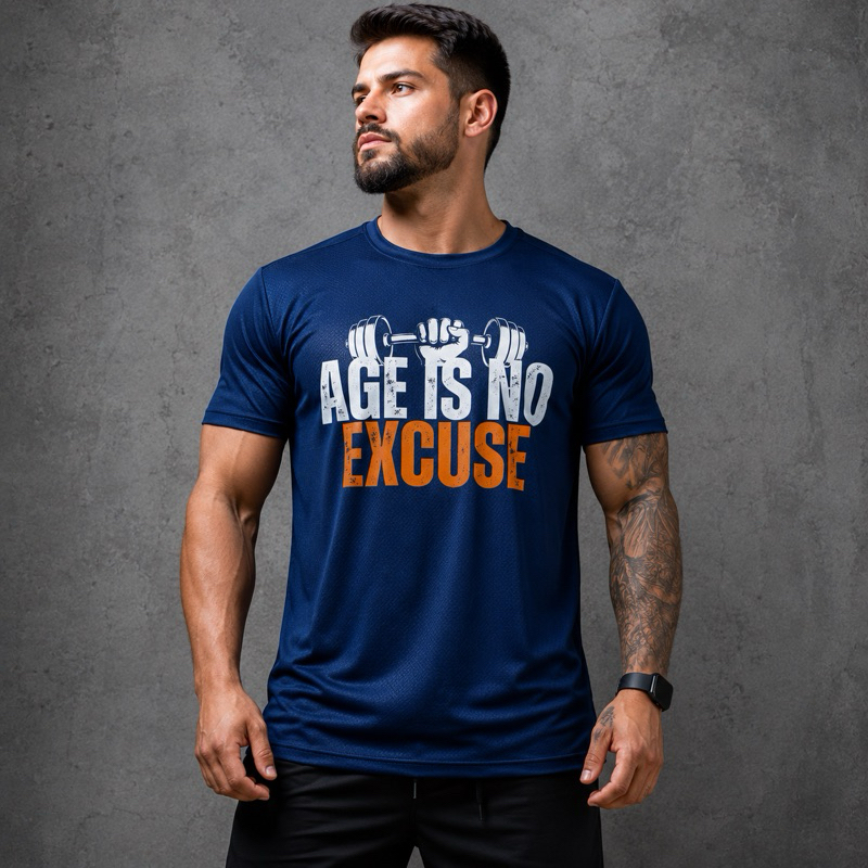Camiseta DryFit Colmeia Estampada Treino Crossfit Academia Corrida Ciclismo Camisa de Treino Musculacao Esporte Azul Mar