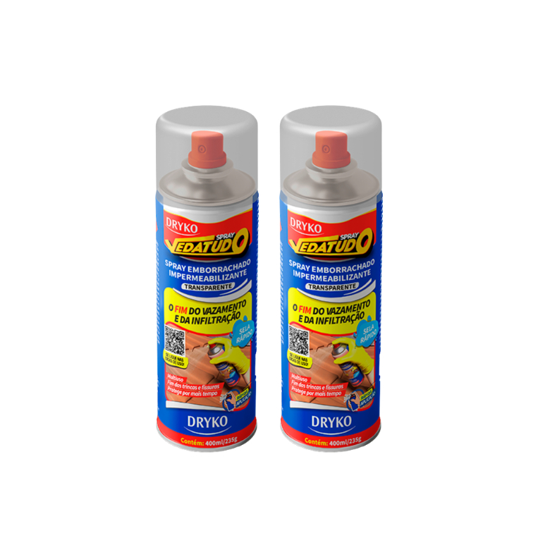 Spray Impermeabilizante VedaTudo 400ml/235g Dryko - Transparente KIT