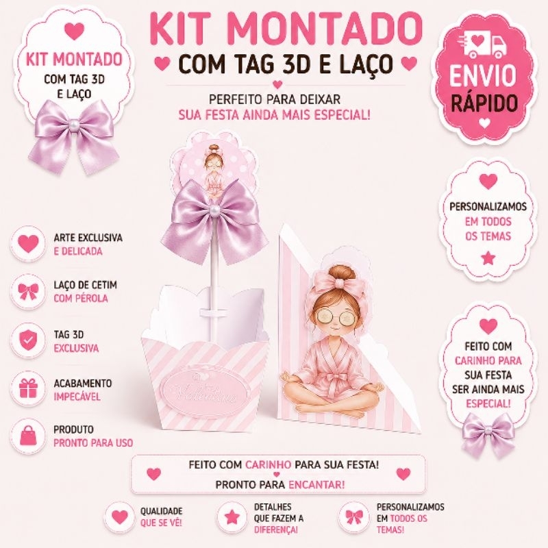 KIT CENTRO DE MESA CACHEPO,GUARDANAPO SPA,PERSONALIZADO, CAIXINHAS, LEMBRANCINHAS