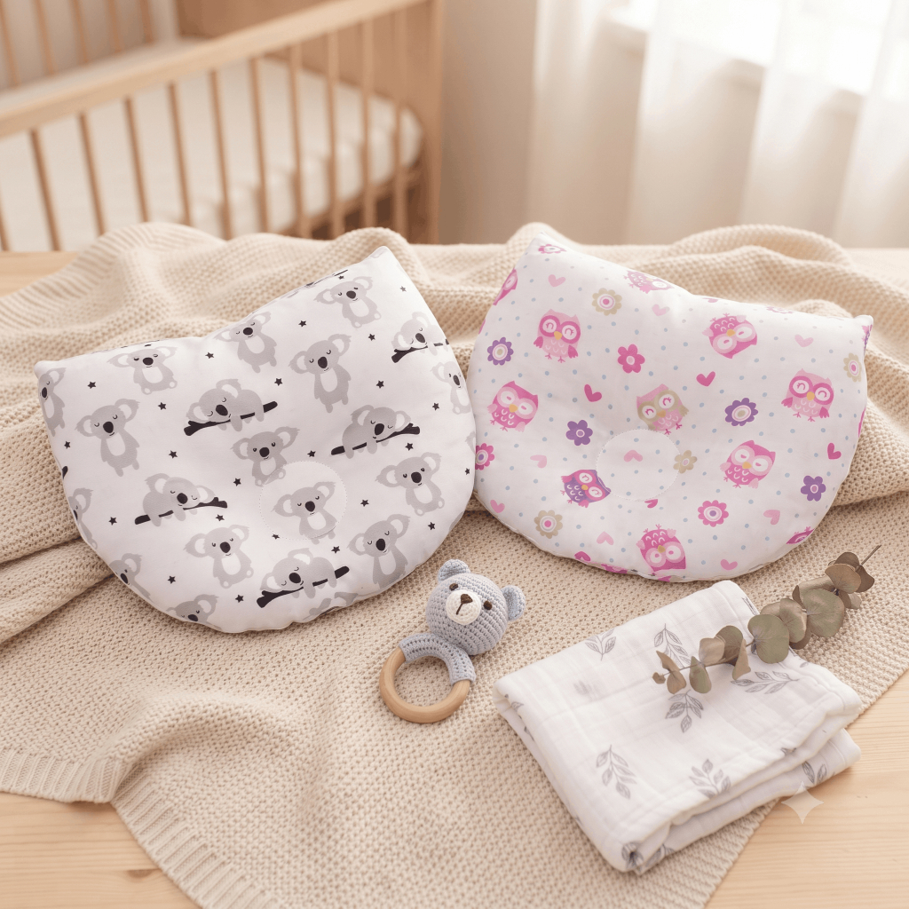 Travesseiro Anatomico Para Bebe Recem Nascido Modelador Cabeca Confortavel Enxoval Macio Premium