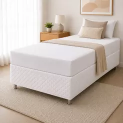 Saia Cama Box Matelada Solteiro 1.88x0,88cm com elástico