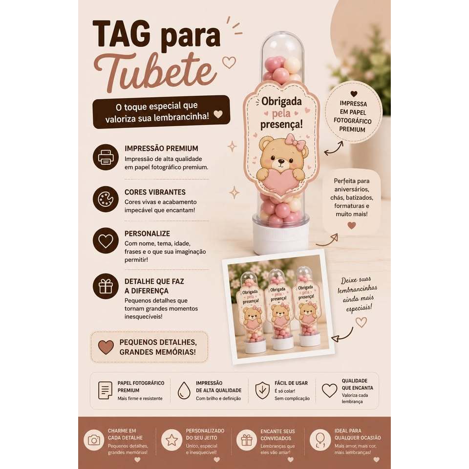 Aplique para Tubete Personalizado | Qualquer Tema | Festa Infantil | Nome e Idade | Lembrancinha | Decoração